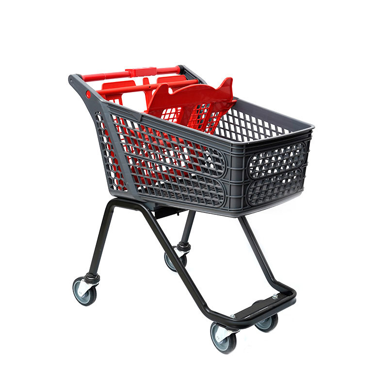 XC-PST-1. Kunststof winkelwagen + supermarkt winkelen gemakkelijk te gebruiken winkelen plastic aangepaste kleur vaste specificaties