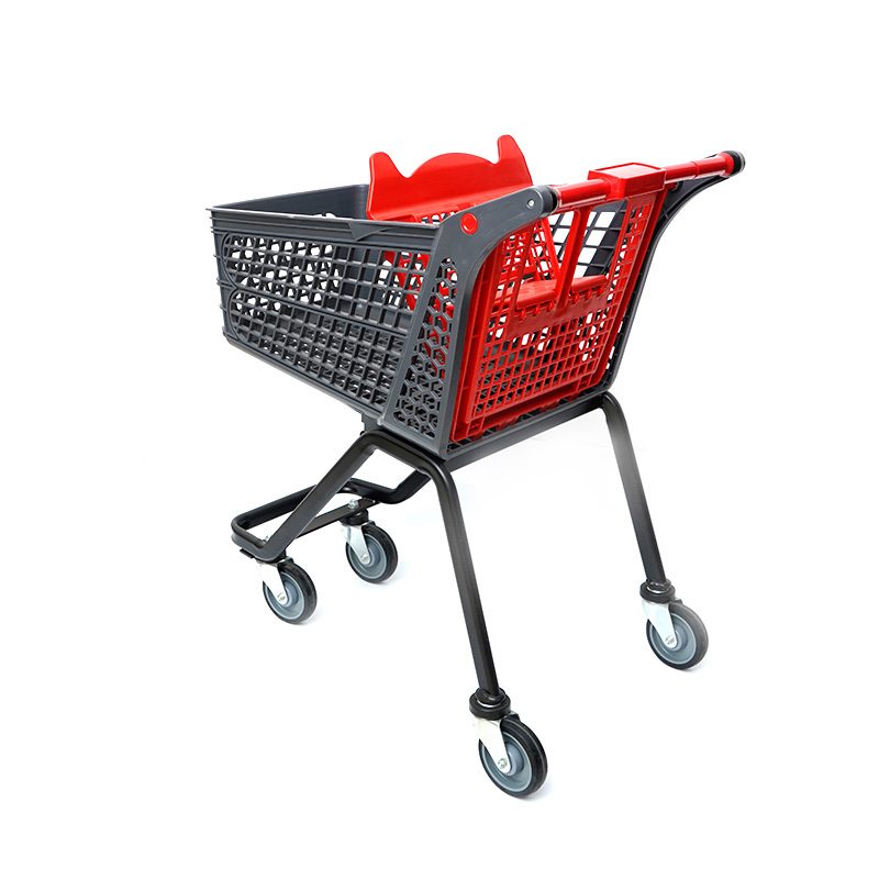 XC-PST-1. Kunststof winkelwagen + supermarkt winkelen gemakkelijk te gebruiken winkelen plastic aangepaste kleur vaste specificaties