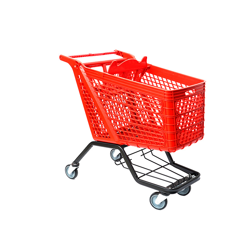 XC-PST-3. Plastic winkelwagen + supermarkt winkelen gemakkelijk te gebruiken, winkelen plastic aangepaste kleur vaste specificaties