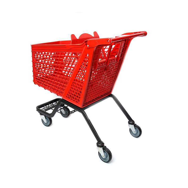 XC-PST-3. Plastic winkelwagen + supermarkt winkelen gemakkelijk te gebruiken, winkelen plastic aangepaste kleur vaste specificaties