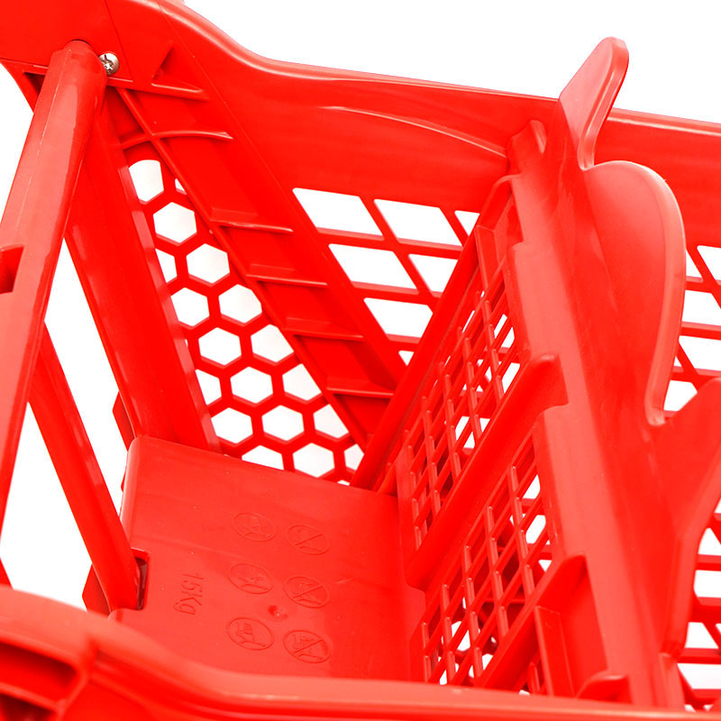 XC-PST-3. Plastic winkelwagen + supermarkt winkelen gemakkelijk te gebruiken, winkelen plastic aangepaste kleur vaste specificaties